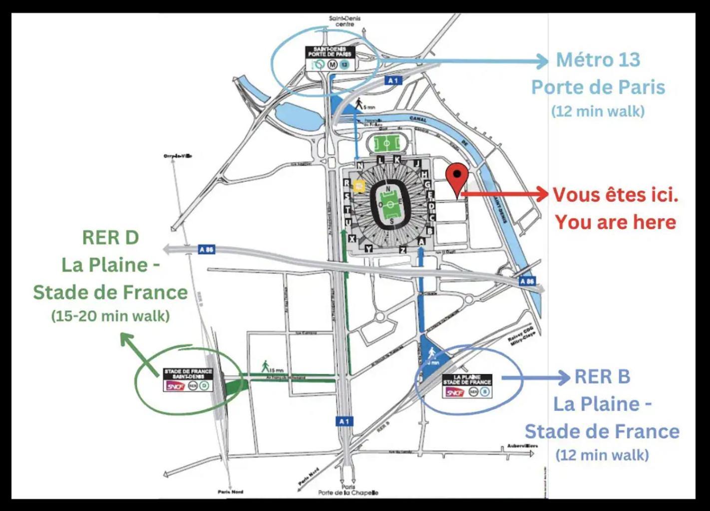 F2 Paris 10Eme Gare Du Nord - Stade De France - Parking Сен Дени Екстериор снимка